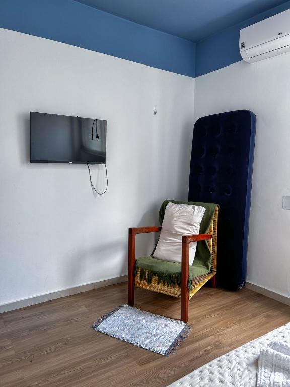 TV a/nebo společenská místnost v ubytování Loft em Belém at Doca-Umarizal, Bairro nobre central
