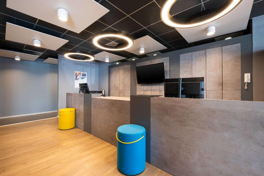 TV a/nebo společenská místnost v ubytování Hotel Berlin Lichtenberg