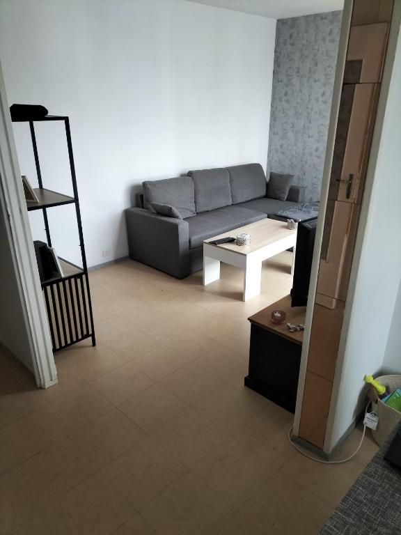 un salon avec un canapé et une table dans l'établissement Daanoun, au Mans