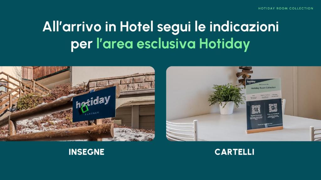 a collage of two pictures of a hotel room at HOTIDAY Room Collection - Mattinata Faraglioni in Mattinata