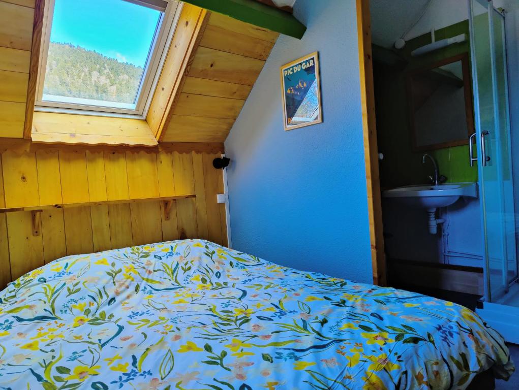 Postel nebo postele na pokoji v ubytování Auberge La Soulan