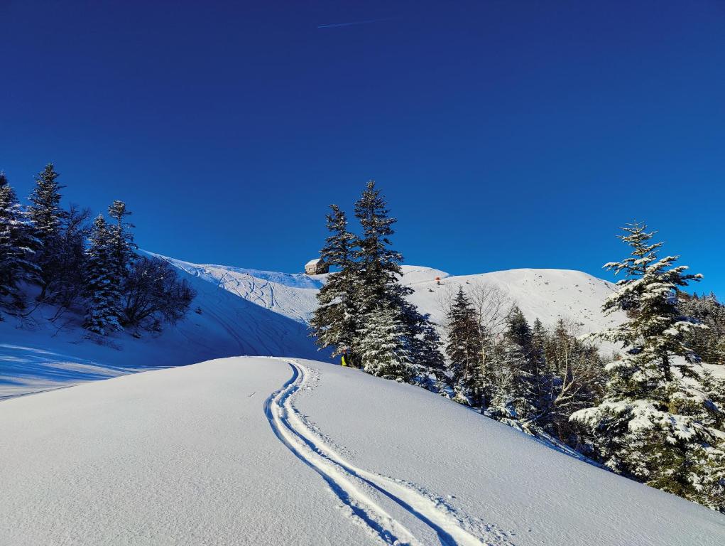 Auberge La Soulan v zimě
