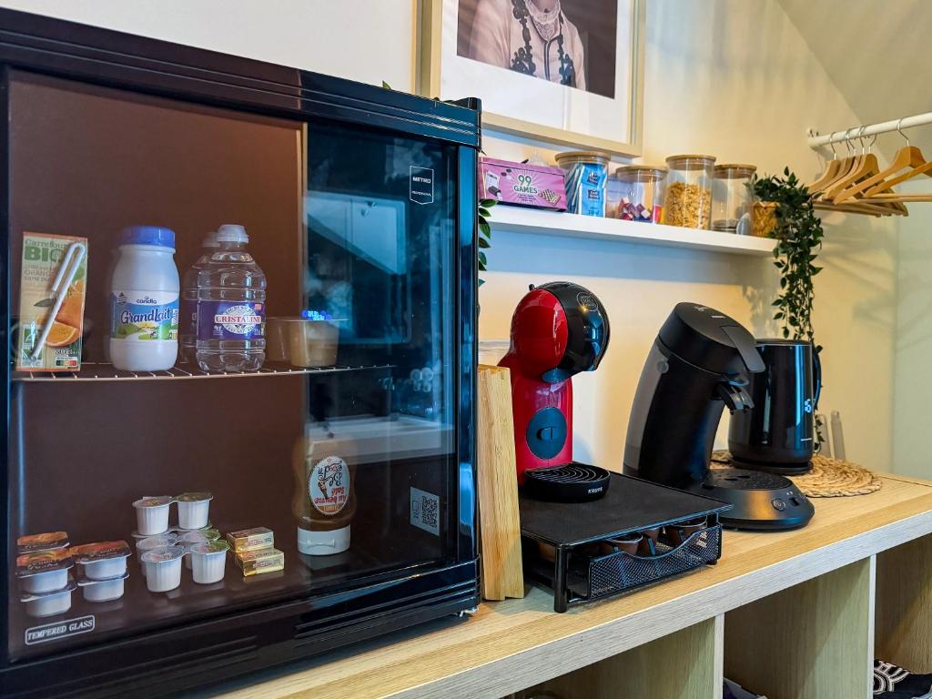 Kuchyň nebo kuchyňský kout v ubytování Studio Indépendant