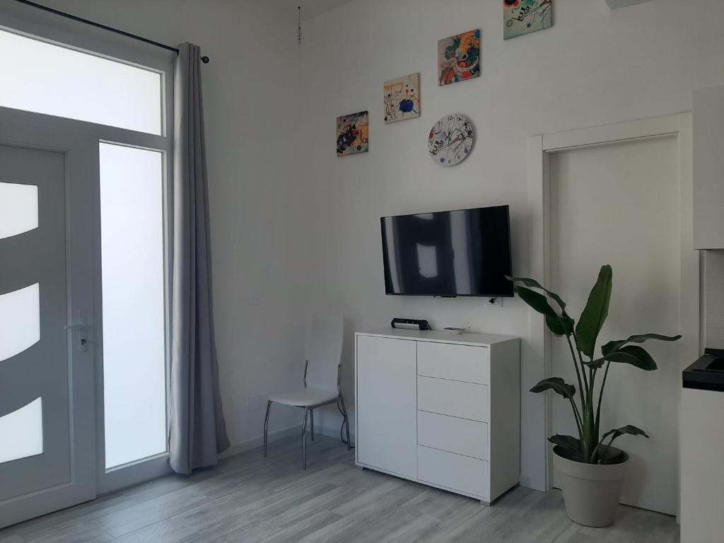 TV a/nebo společenská místnost v ubytování Casa vacanze il sorriso di Eva