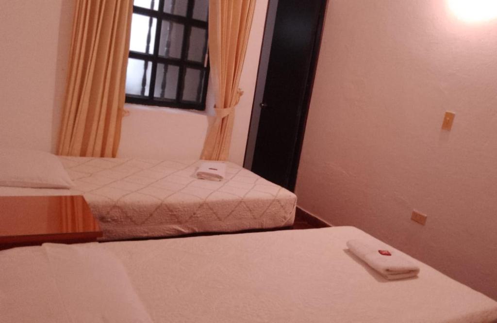 Postel nebo postele na pokoji v ubytování Hostal casa de los sueños