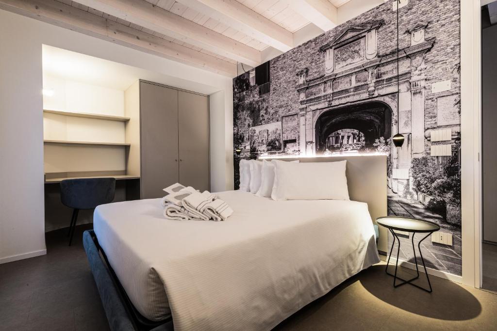 Ένα ή περισσότερα κρεβάτια σε δωμάτιο στο Residenza Ca' Rovere