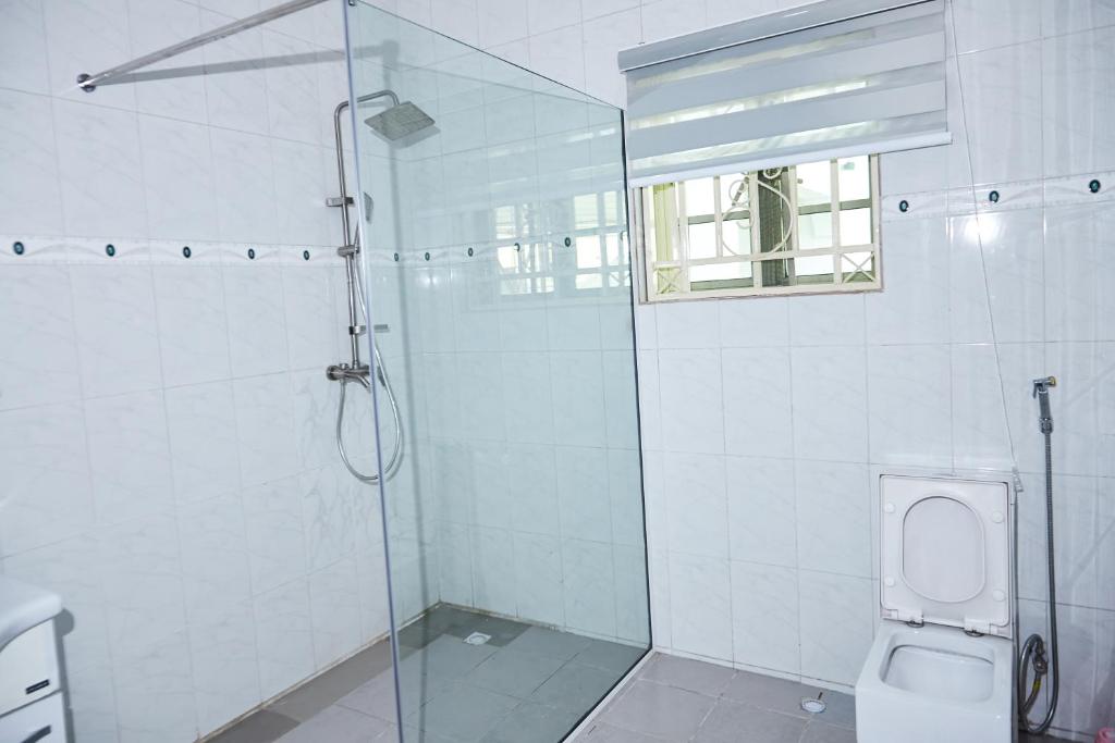 Koupelna v ubytování Tee-whyte private home