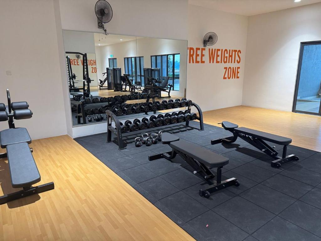 Fitness centrum a/nebo fitness zařízení v ubytování Cheras Trader Square By JR Lovely Homestay
