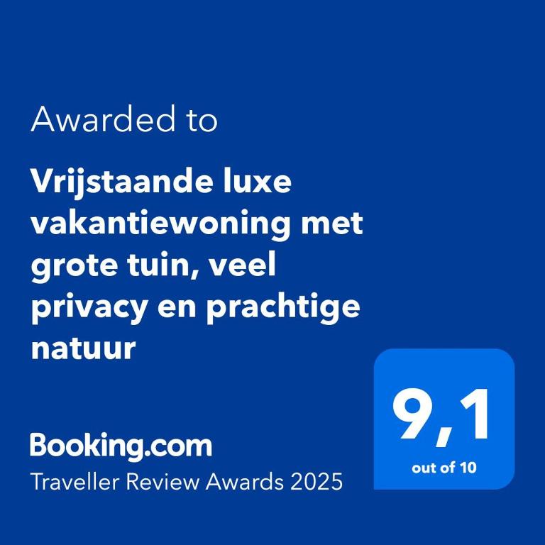Vrijstaande luxe vakantiewoning met grote tuin, veel privacy en prachtige natuur - Holiday Home