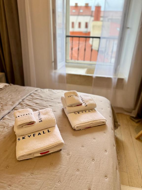 Postel nebo postele na pokoji v ubytování B&B Skyfall