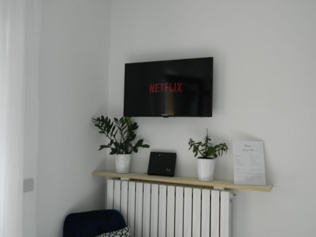 TV a/nebo společenská místnost v ubytování Lago Maggiore holiday house, lake view, Vignone