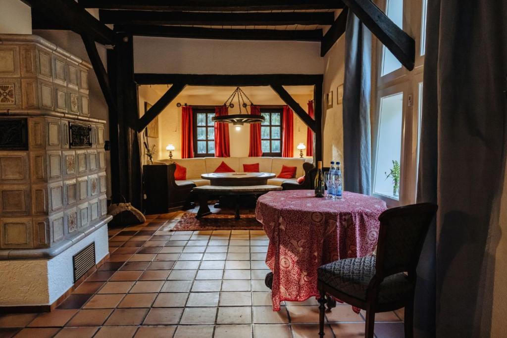 Posezení v ubytování Außerhalb2 - Gästehaus Mühlstein