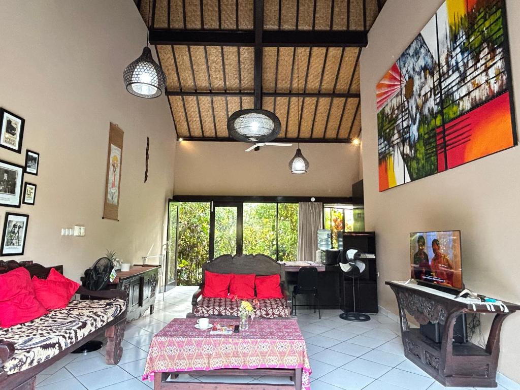 Posezení v ubytování Ambary Ubud - Villas With Workspaces, Ideal For Groups