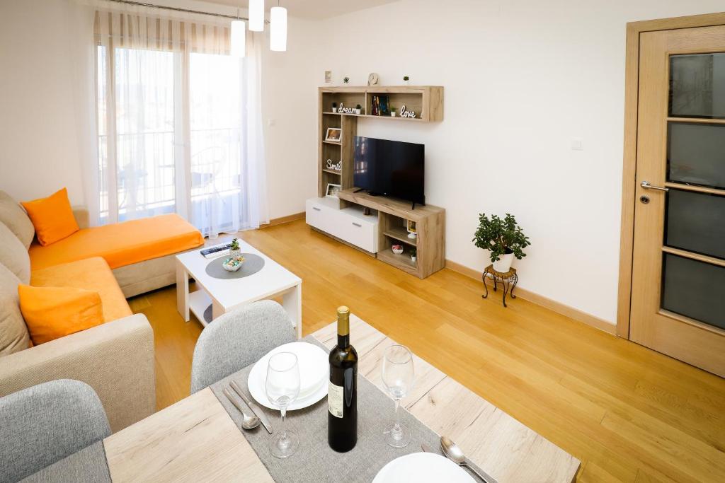TV a/nebo společenská místnost v ubytování Apartman NN