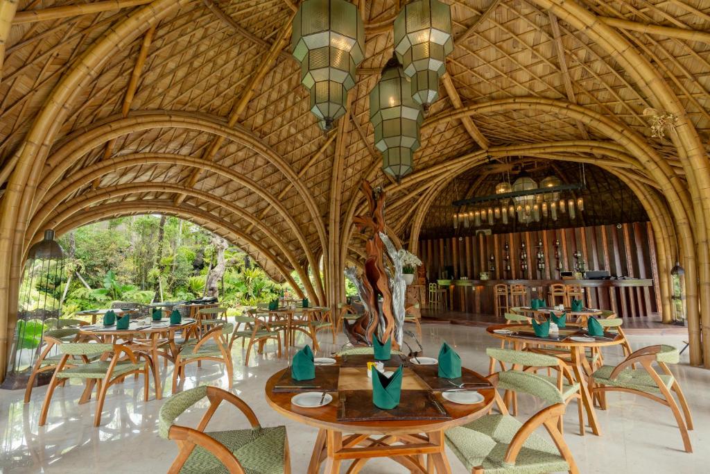 Restaurace v ubytování E Sanctuary Resort Ubud