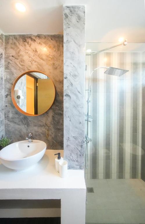 Koupelna v ubytování HOTEL ALKQUIMIA