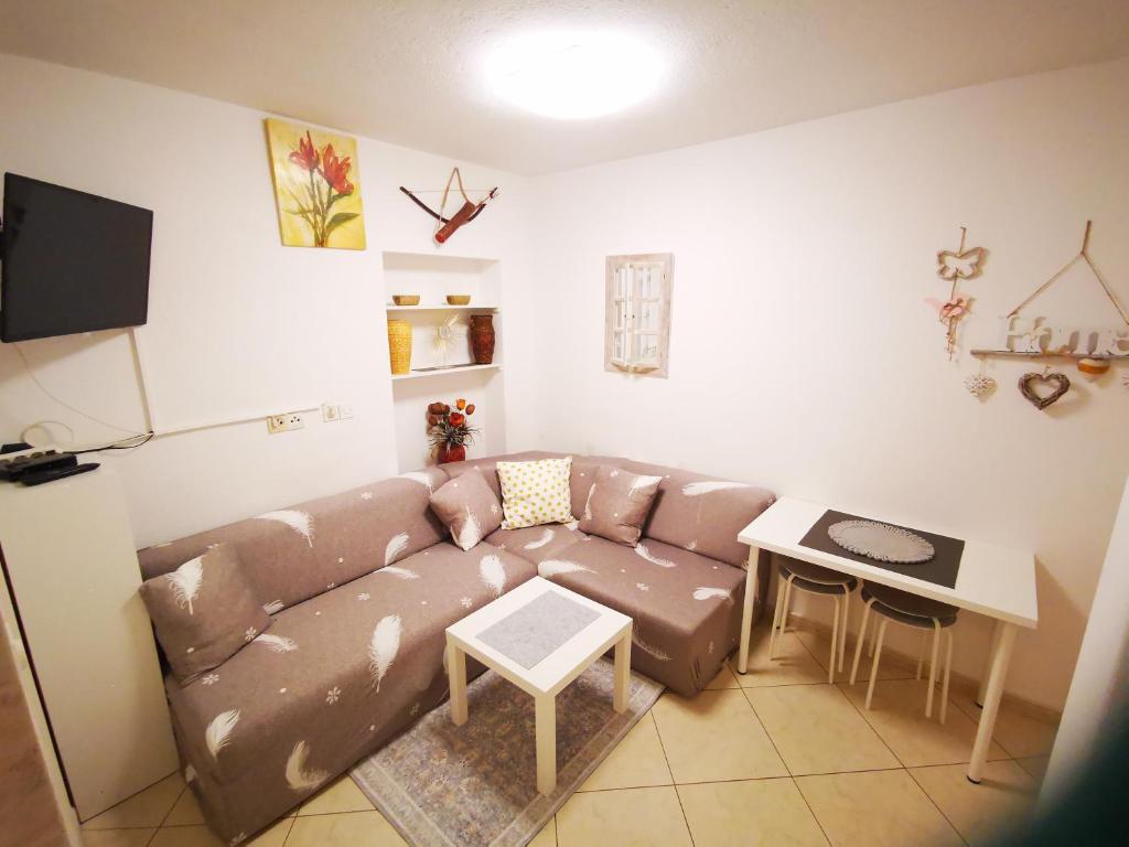 TV a/nebo společenská místnost v ubytování Apartmani Rudelj