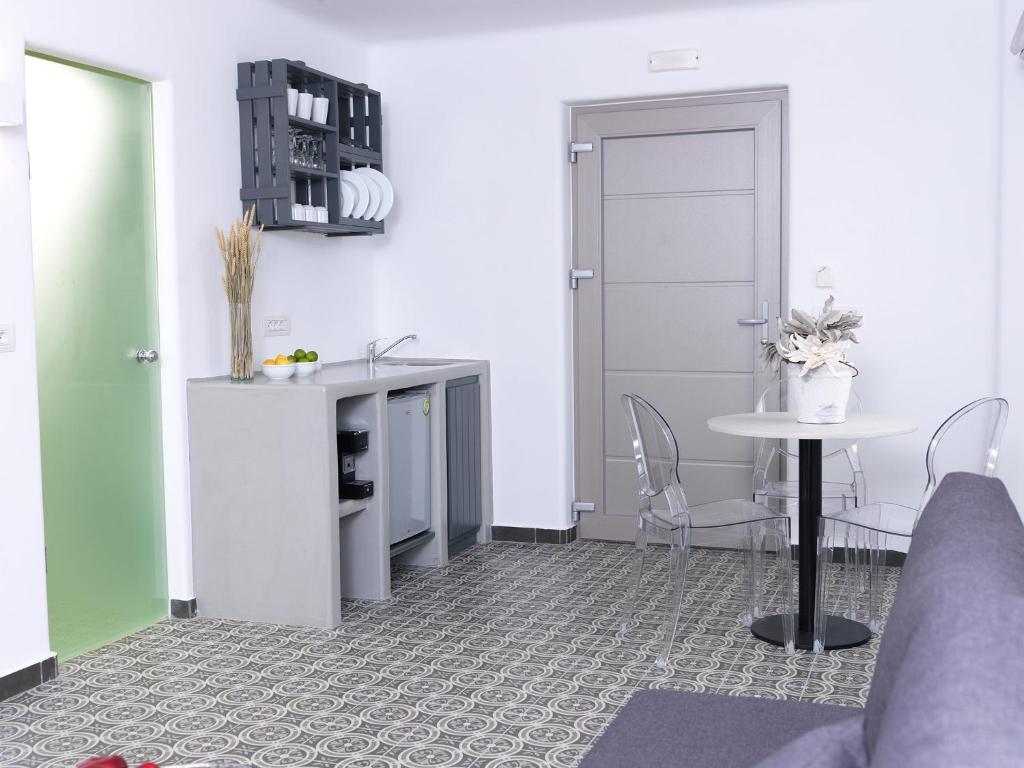 Kuchyň nebo kuchyňský kout v ubytování Drops Villas
