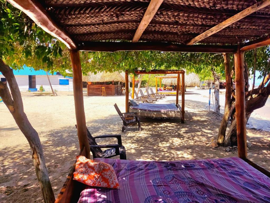 Postel nebo postele na pokoji v ubytování Tintipán Glamping