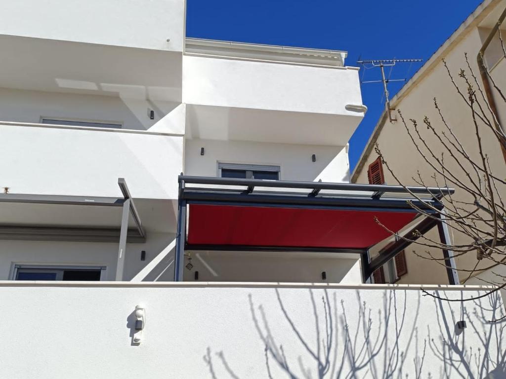 Balkón nebo terasa v ubytování Harizma