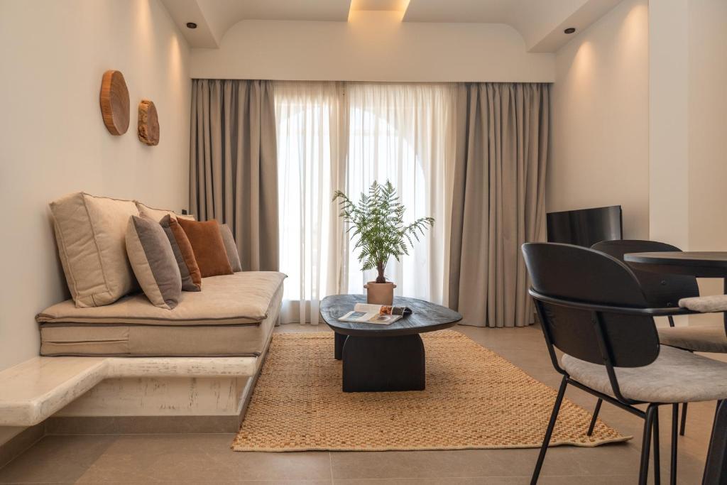 Posezení v ubytování Depalyma Suites