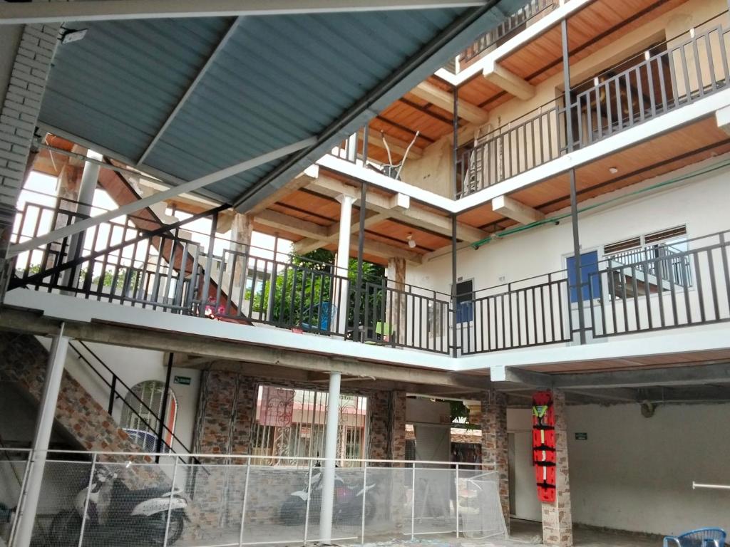 Balkón nebo terasa v ubytování Hotel escorpion