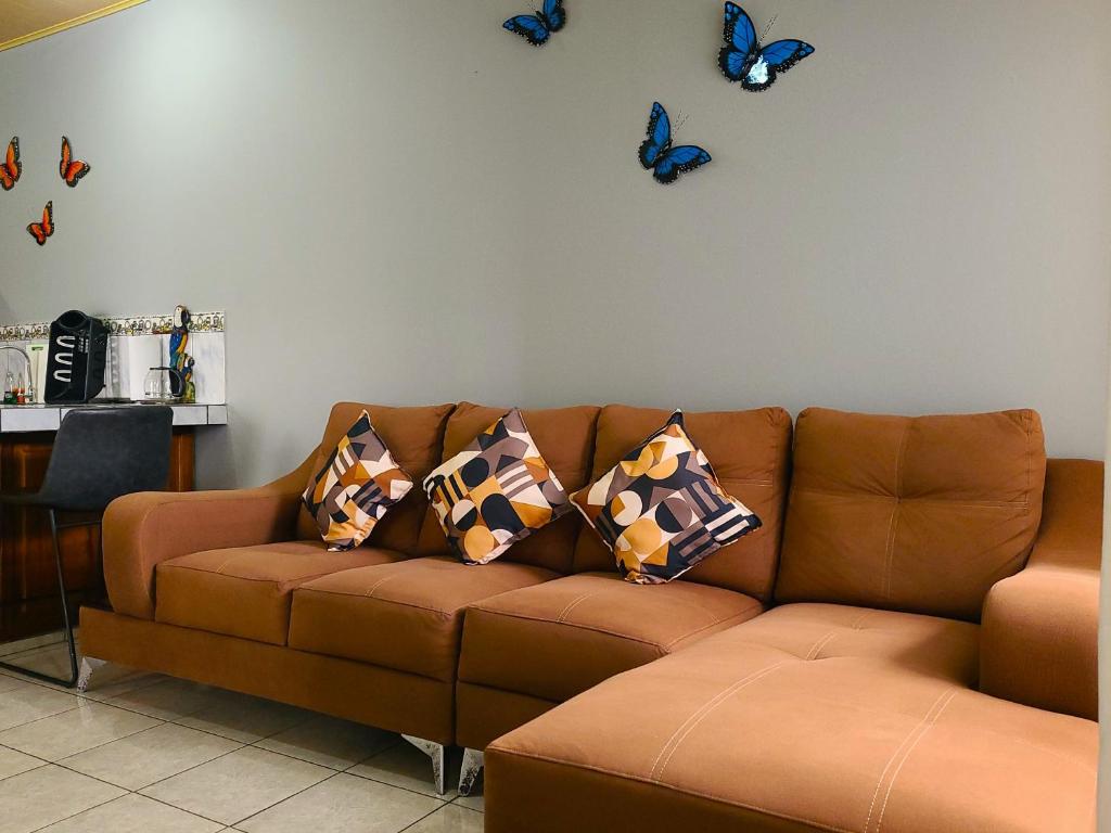 Posezení v ubytování Butterfly Apartments
