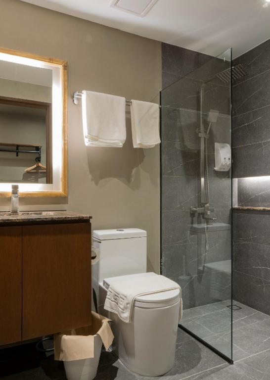 Koupelna v ubytování Lakwa Motel