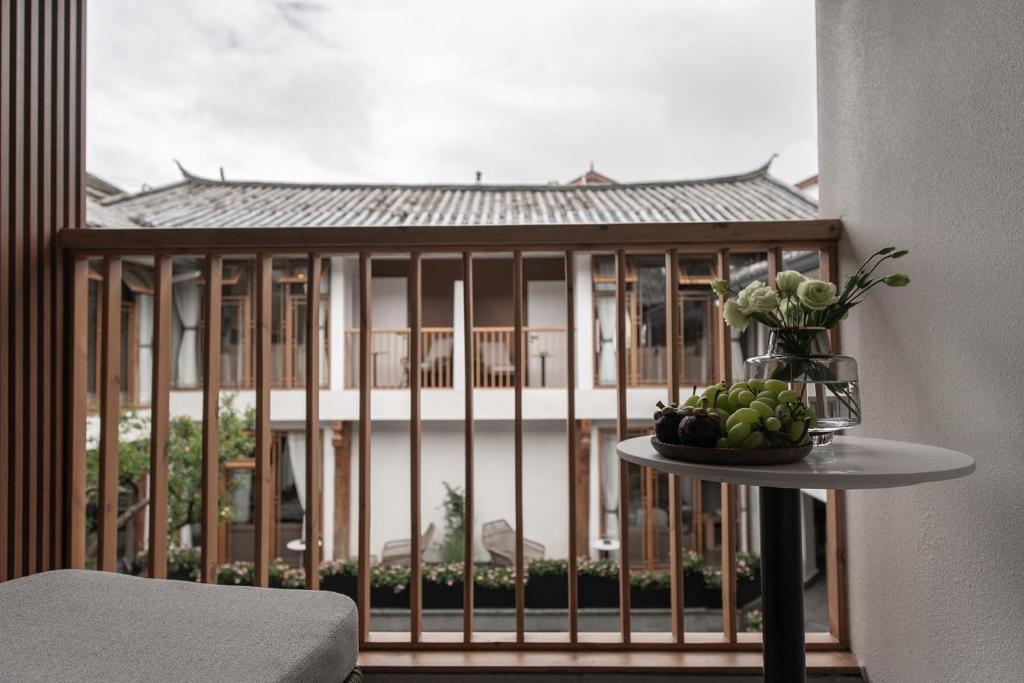 Balkón nebo terasa v ubytování Lijiang Liman Wenzhi No.1 Hotel
