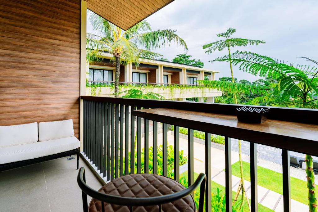Balkón nebo terasa v ubytování Big Dragon Villas Ubud