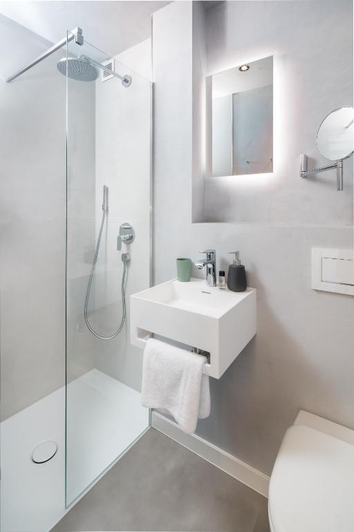 Koupelna v ubytování Hotel Görtler