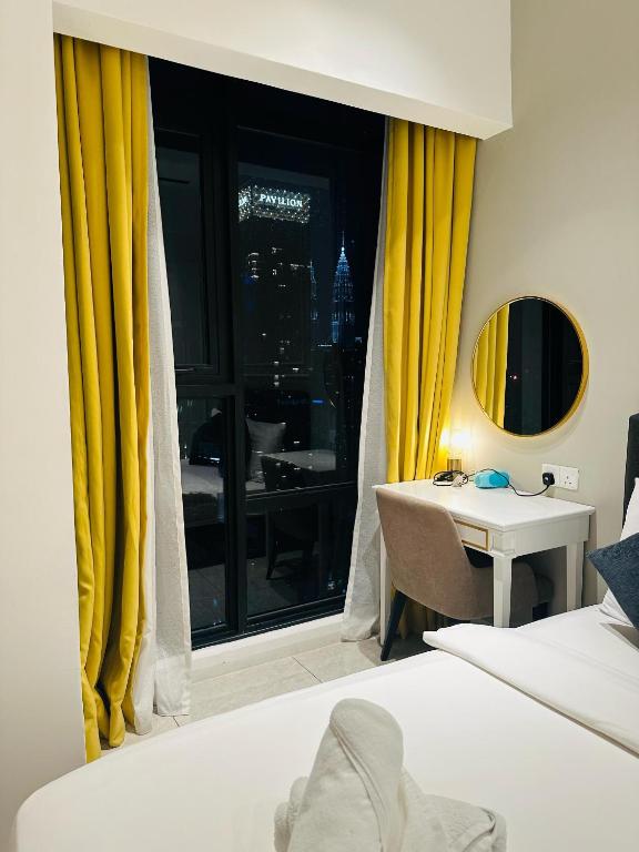 Postel nebo postele na pokoji v ubytování Residensi Akson Bukit Bintang Axon nearby Pavilion TRX