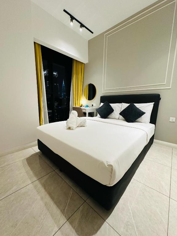 Postel nebo postele na pokoji v ubytování Residensi Akson Bukit Bintang Axon nearby Pavilion TRX