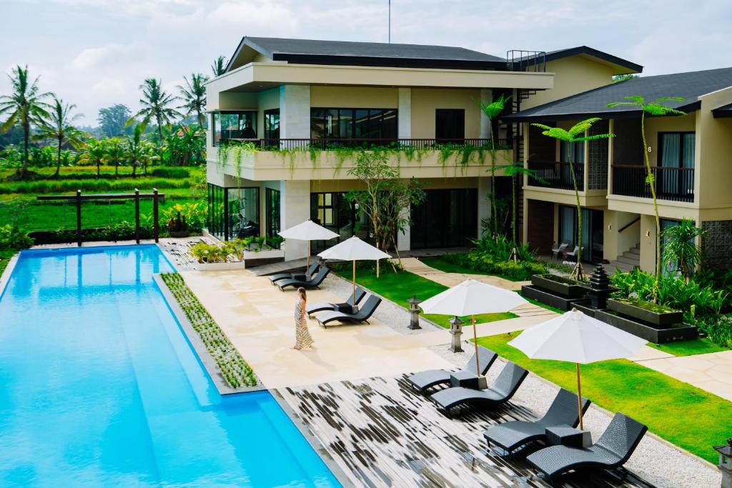Bazén v ubytování Big Dragon Villas Ubud nebo v jeho okolí