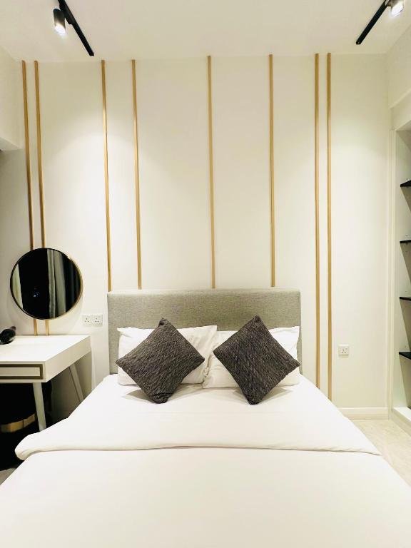Postel nebo postele na pokoji v ubytování Residensi Akson Bukit Bintang Axon nearby Pavilion TRX