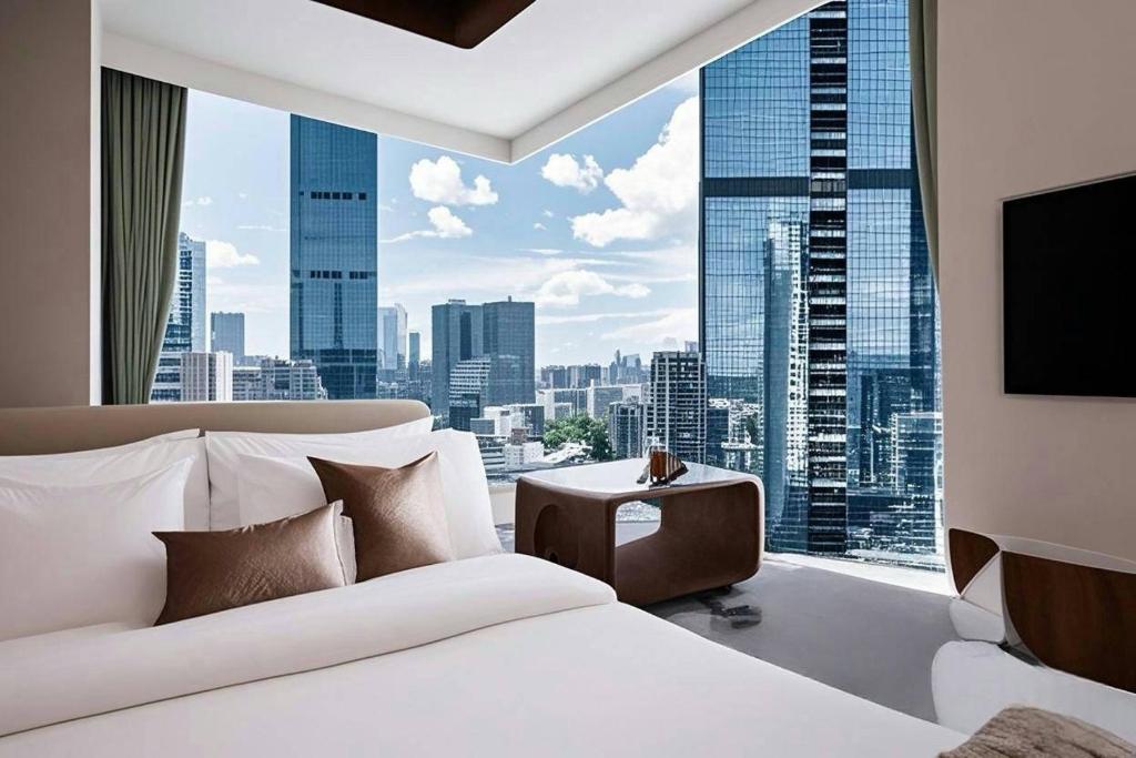 Posezení v ubytování 和樾 City View Hotel - Guangzhou Taikoo Hui Zhujiang New Town Tianhe Sports Cente-Canton Fair