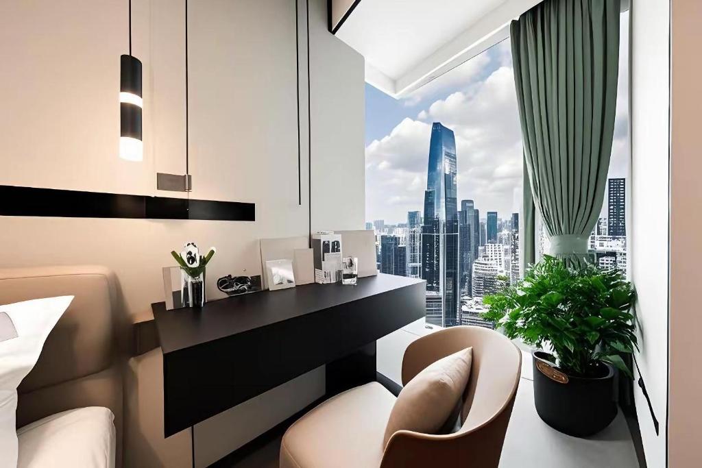 Posezení v ubytování 和樾 City View Hotel - Guangzhou Taikoo Hui Zhujiang New Town Tianhe Sports Cente-Canton Fair