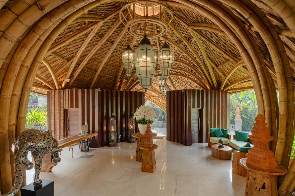 Posezení v ubytování E Sanctuary Resort Ubud