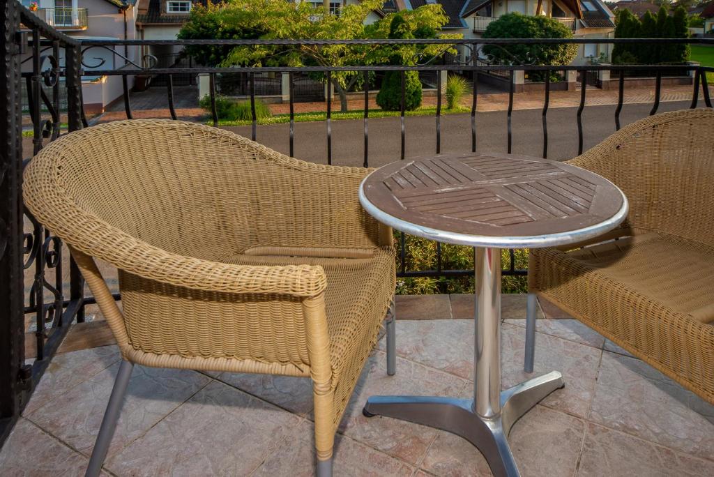 Balkón nebo terasa v ubytování Wellness Hotel Kager Harkány