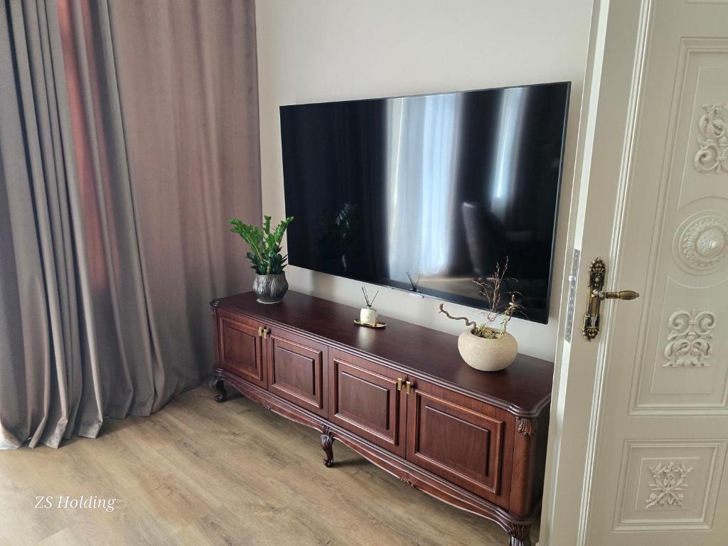 TV a/nebo společenská místnost v ubytování Promenaden Hotel