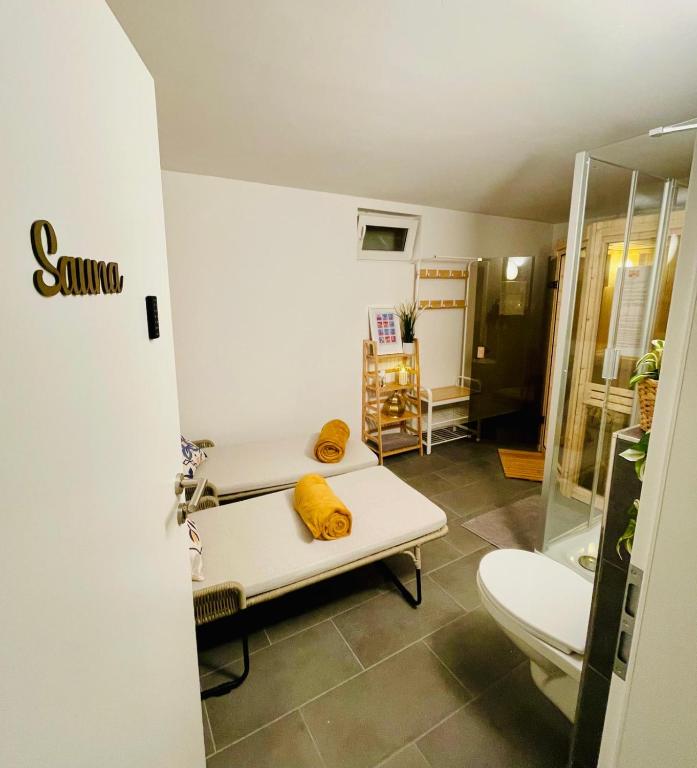 Koupelna v ubytování LITELIVING Cozy Suite