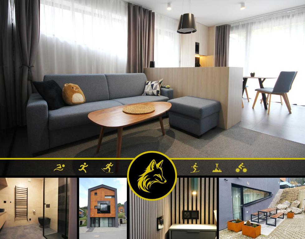 Χώρος καθιστικού στο NEW - Fox Hrabovo Apartment, Malino Brdo, Bike & Ski