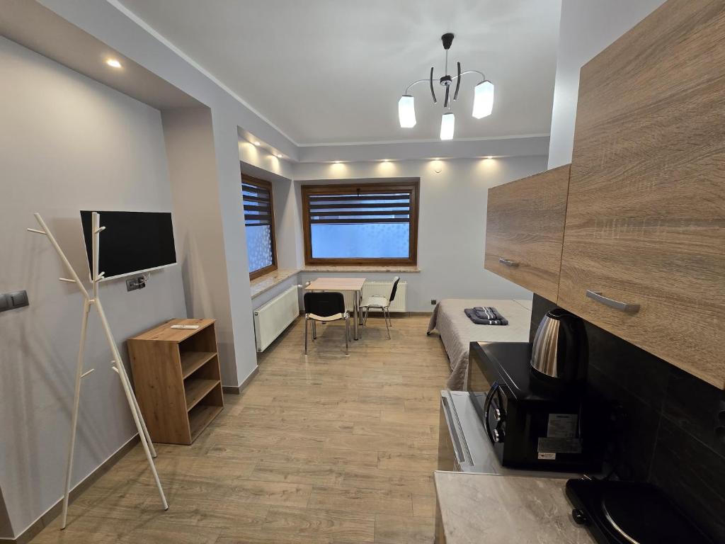 Televízia a/alebo spoločenská miestnosť v ubytovaní Apartamenty Pokoje DreamZone