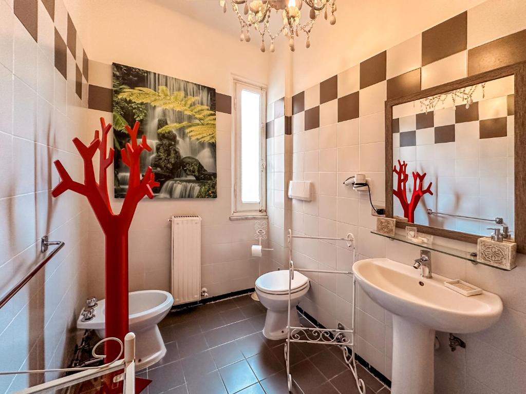 Koupelna v ubytování Hotel Alba