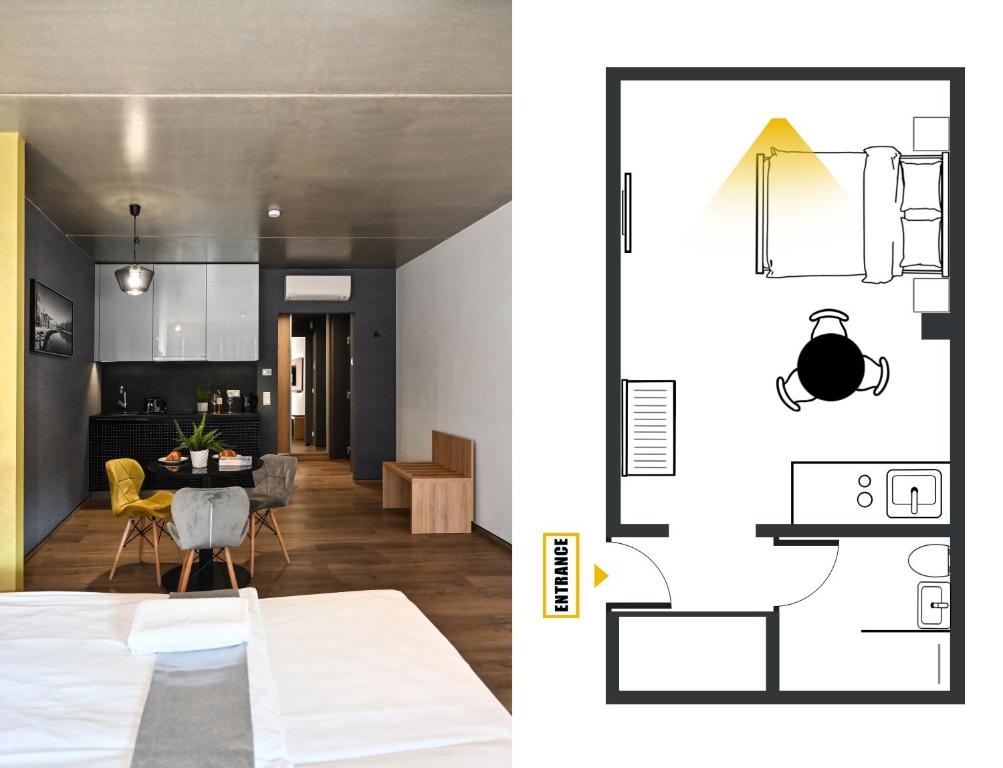 Posezení v ubytování Zafír Apartman Sárvár