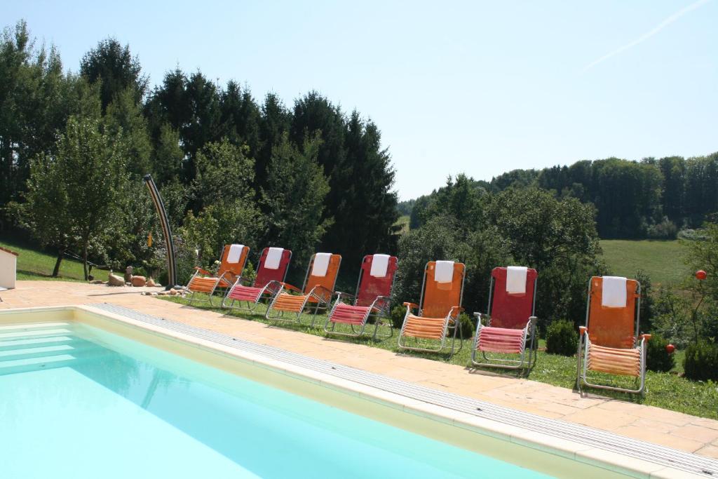 Bazén v ubytování Sonnenhaus Grandl nebo v jeho okolí