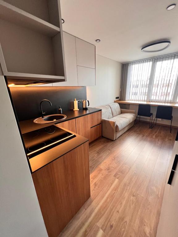 Dapur atau dapur kecil di Žvėryno studija