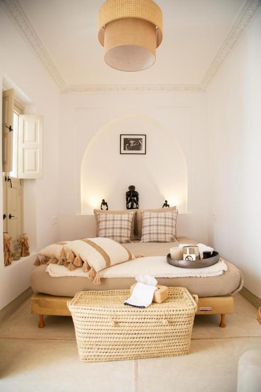 Posezení v ubytování Riad À l'ombre des Orangers