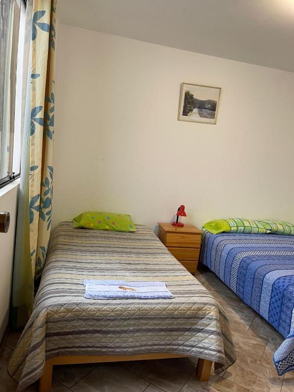 Postel nebo postele na pokoji v ubytování Hospedaje Puesta de Sol