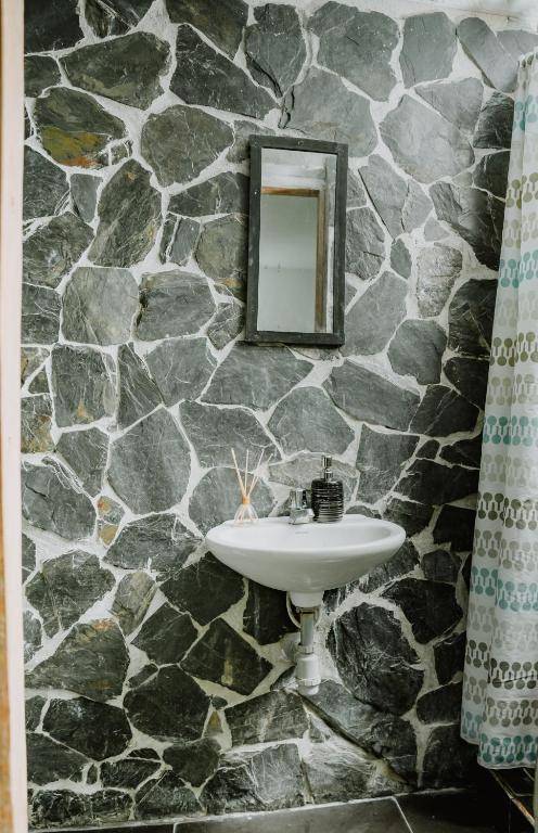 Koupelna v ubytování Hostal Casa Celeste